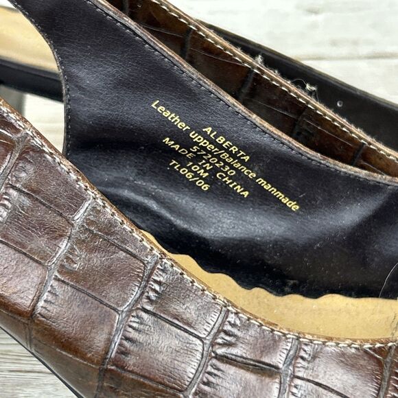 Liz Claiborne Flex Faux Alligator Slingback Womens Heels Size 10M - Picture 3 of 14